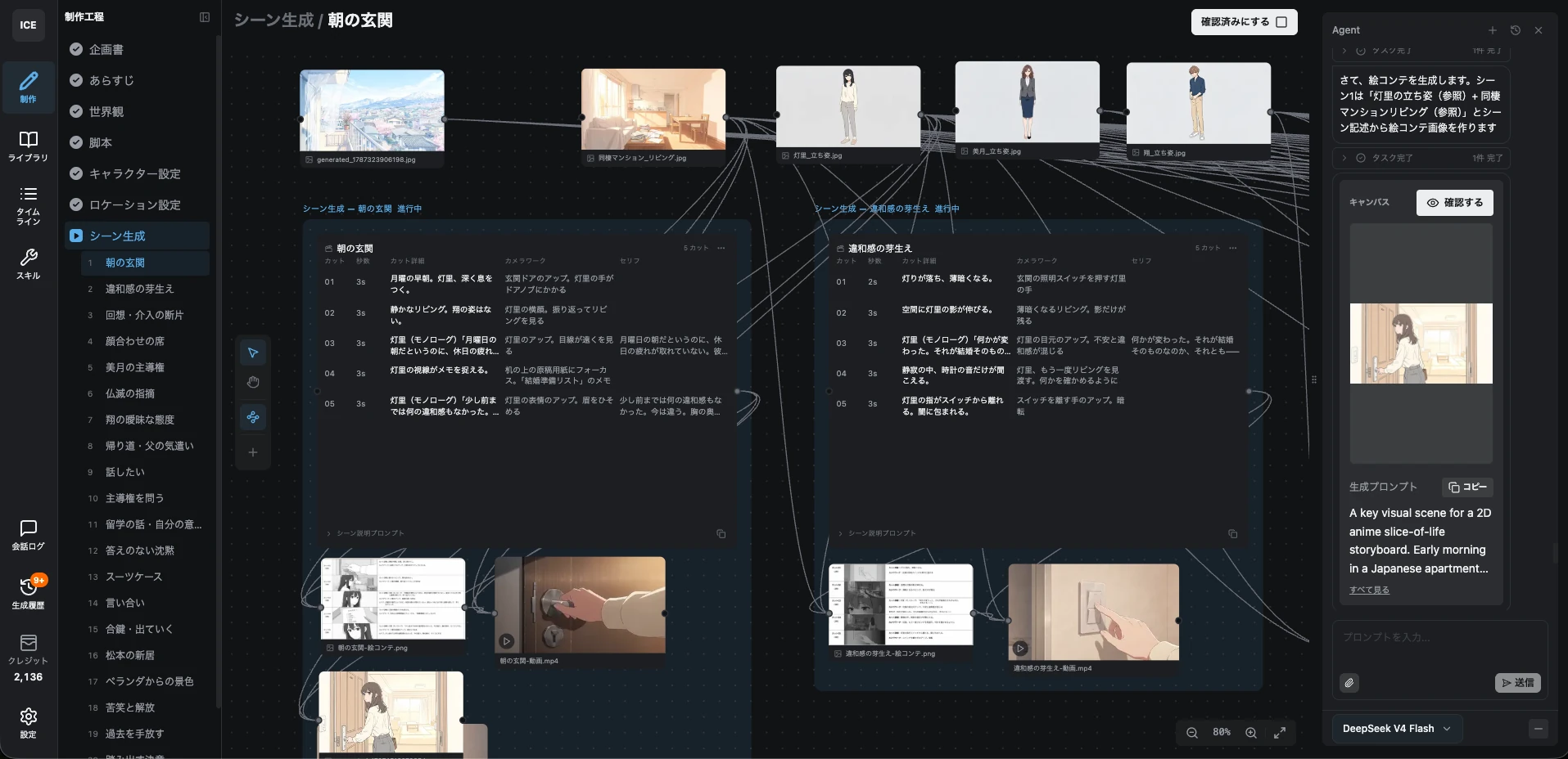 ICE のシーン生成キャンバスとエージェント